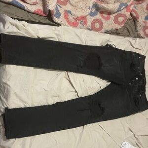 Stylish Black Skinny Jeans( little ripped)